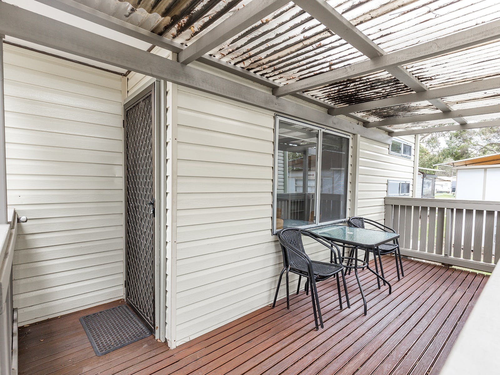 Ibis Cabin Pet Friendly |  Balcony