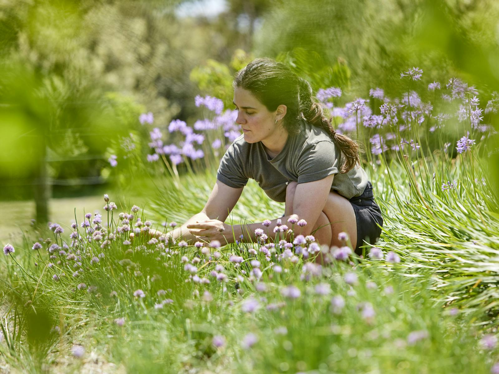 Gardener at Brae Farm