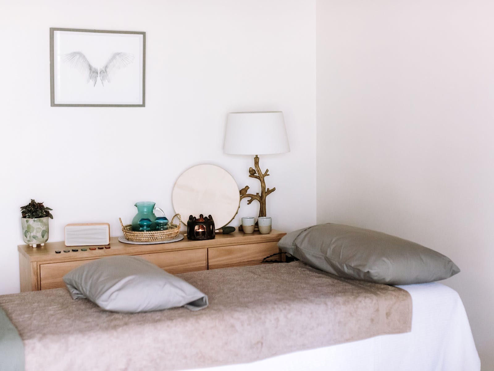 Therapy Room set up for Shamanic Healing and Reiki