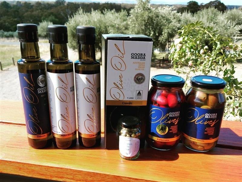 Jars & Bottles of olives and EVOO
