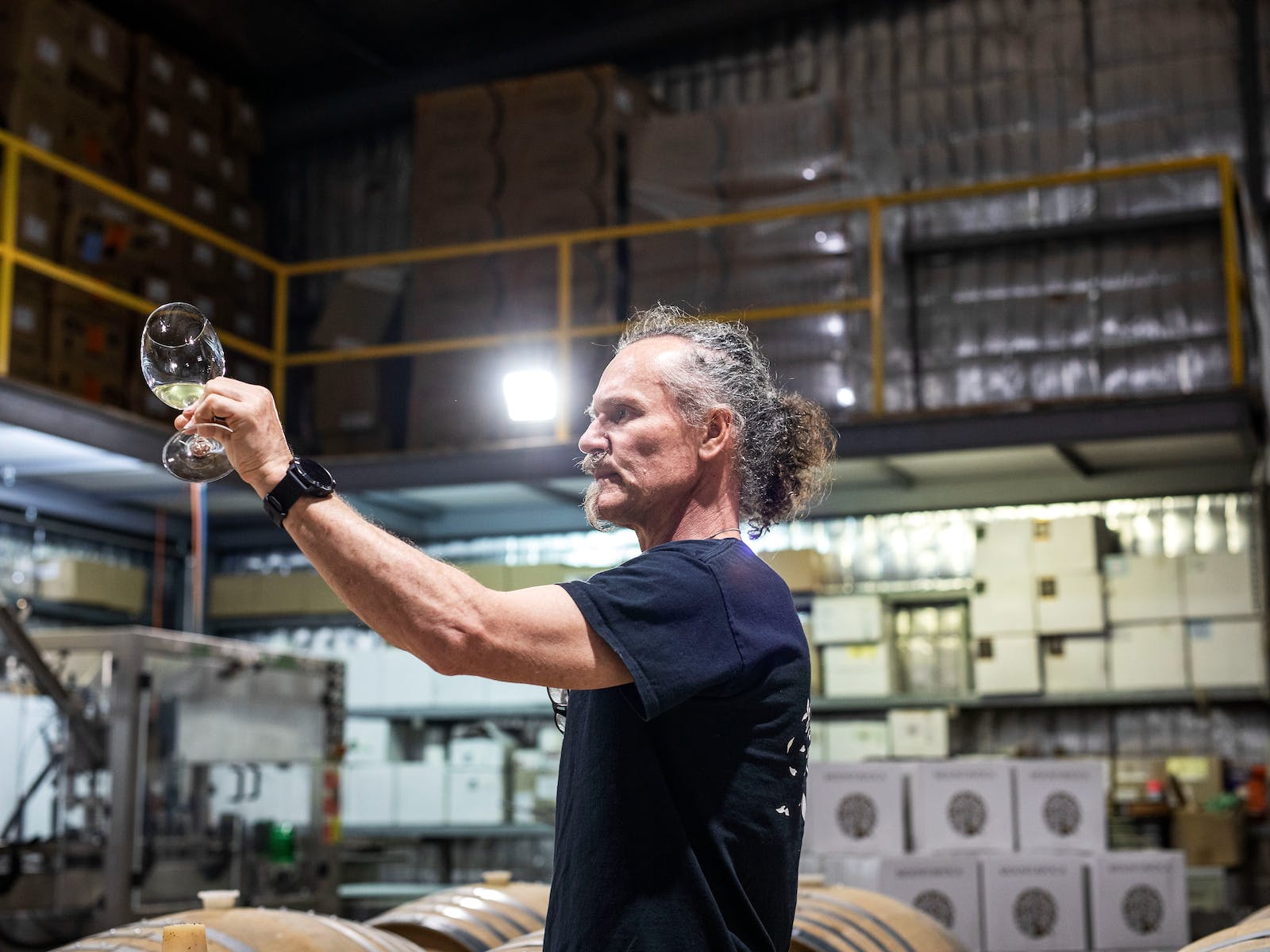 Barrel ferment in the winery