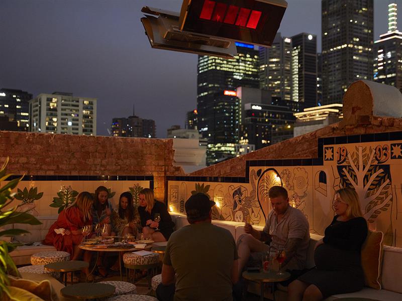 Her Rooftop bar, Melbourne, Victoria, Australia. Credit: Parker Blain