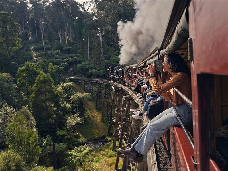 Puffing Billy Steam Railway, Yarra Valley and Dandenong Ranges, Victoria, Australia.