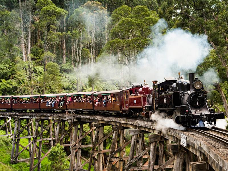 Puffing Billy Steam Railway, Yarra Valley and Dandenong Ranges, Victoria, Australia. Photo: Robert Blackburn