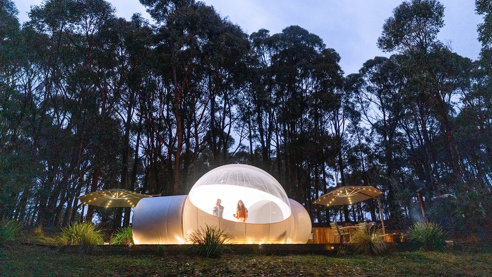 skyview bubbletent, daylesford, victoria